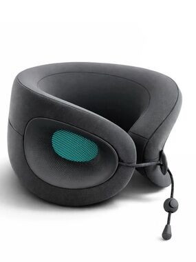 Cabeau Evolution X Travel Neck Pillow Black Memory Foam Adjustable w/ Case